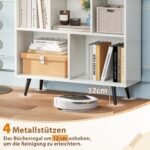 Lentyna su skyreliais ir medinėmis kojomis (Balta)