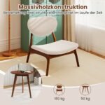 Sėdimasis komplektas su apvaliu staliuku: du foteliai ir staliukas (Smėlio)