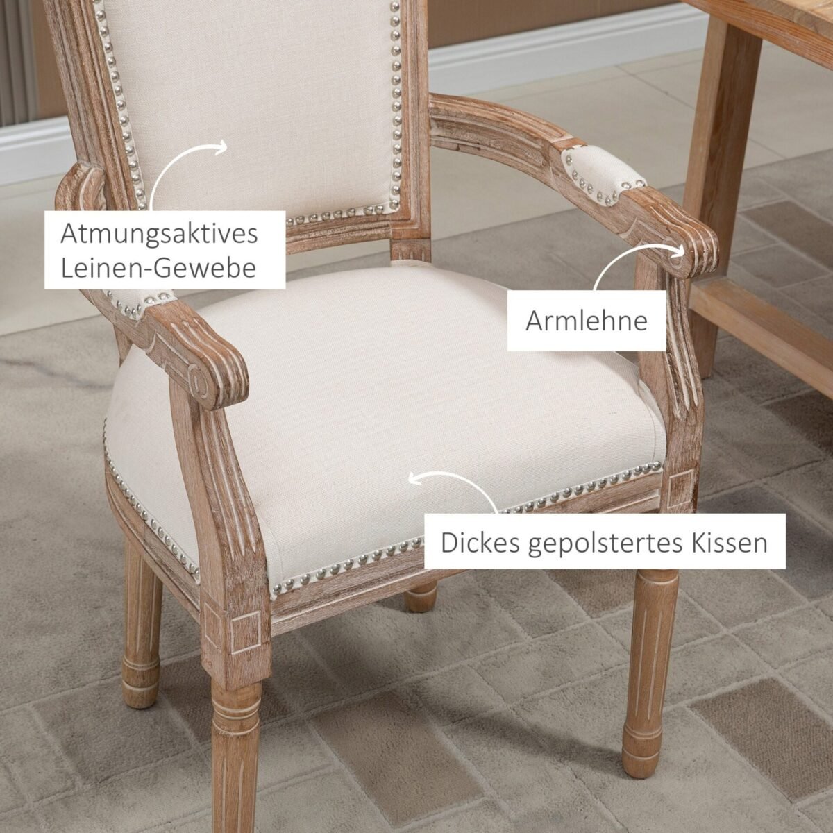 Antikinio dizaino valgomojo kėdė su masyvo rėmu