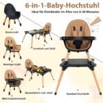 Daugiafunkcis vaikiškos kėdutės ir stalo komplektas su konstravimo detalių stalviršiu (Ruda)