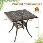 Lauko stalas su skėčio anga stalviršyje (Juoda)