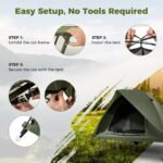 Nešiojama kempingo lova su palapine dviem (Žalia)