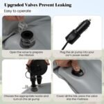 Pripučiama automobilio čiužinys 190x130 cm 7 oro kamerų (Pilka)