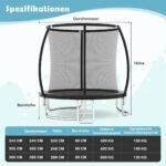 Lauko batutas su kopėčiomis 366 cm (Juoda)