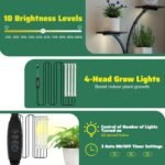 Augalų stovas su 8 pakopų auginimo šviestuvais (Ruda + Juoda)