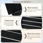 HDPE sodo kėdė su medžio raštu (Juoda)