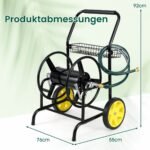 Metalinis sodo žarnos ritės vežimėlis (Juoda)