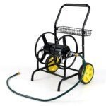 Metalinis sodo žarnos ritės vežimėlis (Juoda)