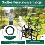 Metalinis sodo žarnos ritės vežimėlis (Juoda)