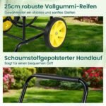 Metalinis sodo žarnos ritės vežimėlis (Juoda)