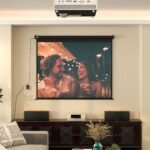 Motorizuotas projektoriaus ekranas su nuotoliniu valdymu 100 colių