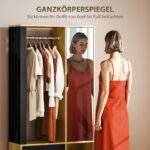 Drabužių spinta su veidrodžiu ir universaliais skyriais