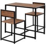 Kompaktiškas 3 dalių baro stalo komplektas