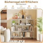 Daugiapakopis lentynų modulis su metalinėmis kojomis (Balta)