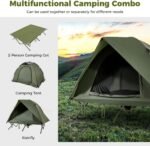 Nešiojama kempingo lova su palapine dviem (Žalia)