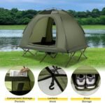 Nešiojama kempingo lova su palapine dviem (Žalia)