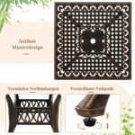 Lauko stalas su skėčio anga stalviršyje (Juoda)