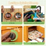 Vaikiška smėlio virtuvėlė su priedais (Natūrali)