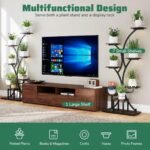 Augalų stovas su 8 pakopų auginimo šviestuvais (Ruda + Juoda)