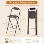 Sulankstomos baro kėdės su atlošu 150 kg keliamoji galia (Pilka)