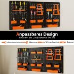 Įrankių laikiklis su dėžutėmis ir kabliais (Oranžinė)