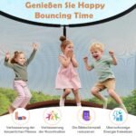 Lauko trampolinas su apsauginiu tinklu ir kopėčiomis Ø 244 cm (Oranžinė)