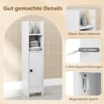 Kompaktiška kampinė vonios spintelė su dviem atviromis lentynomis (Balta)