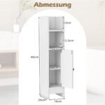 Kompaktiška kampinė vonios spintelė su dviem atviromis lentynomis (Balta)