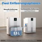Elektrinis oro sausintuvas 35 L/parą našumas 3 režimai (Balta)