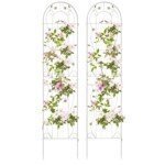 Dekoratyviniai metaliniai sodo tinklai 2 vnt. atsparūs rūdims ir universalūs (Balta)