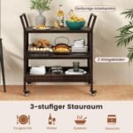 Lauko baro vežimėlis su ratukais ir rankenomis (Ruda)