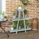 Triaukštė augalų lentyna 6 vazonams