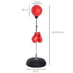 Boksavimo komplektas su reguliuojamo aukščio kriauše ir pirštinėmis