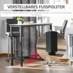 Baro stalas su marmuro imitacijos stalviršiu ir plieniniu rėmu