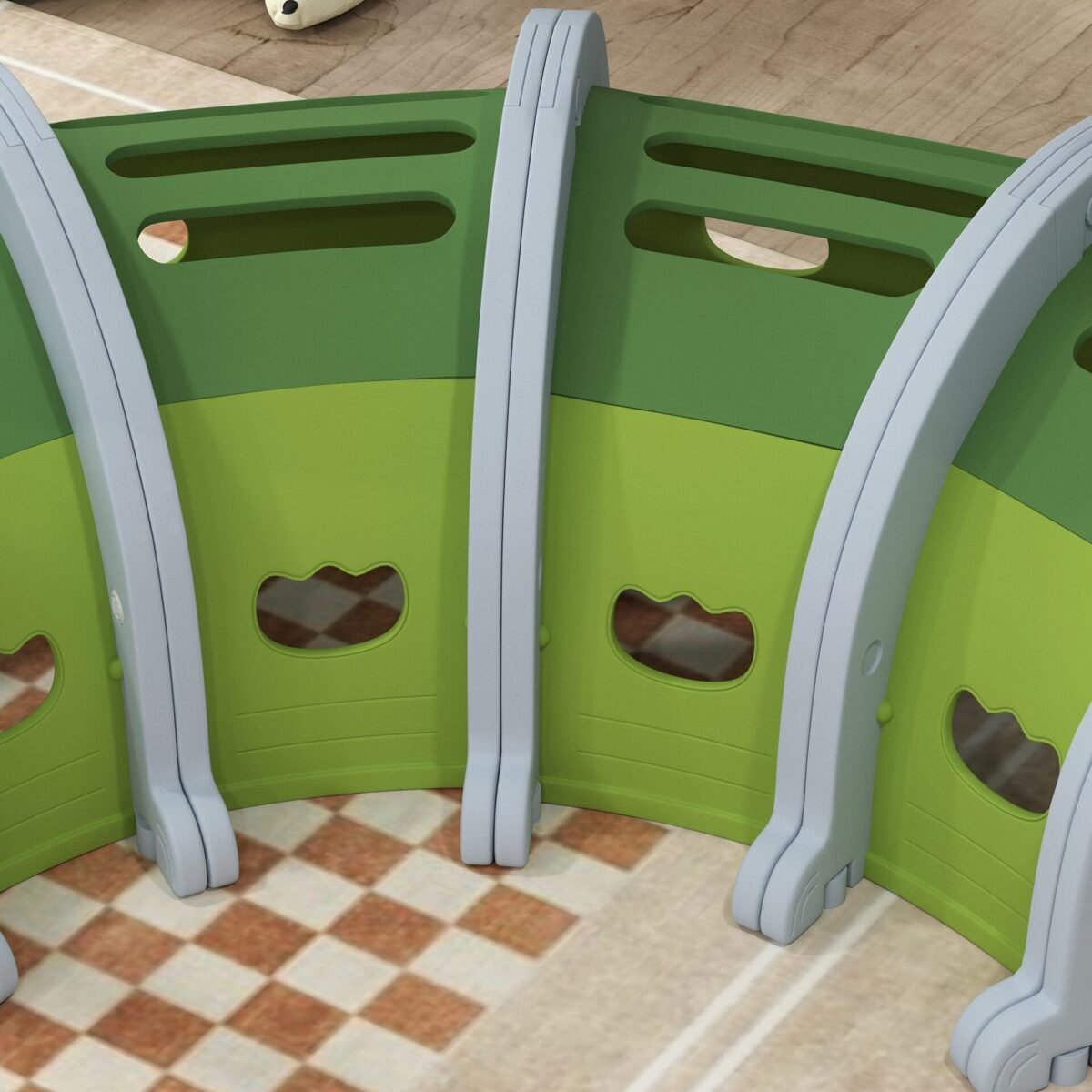 Krokodilinis vaikų žaidimų tunelis su keičiama forma