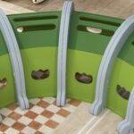 Krokodilinis vaikų žaidimų tunelis su keičiama forma