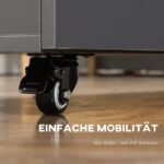 Daugiafunkcis sulankstomas stalas su ratukais ir spintele