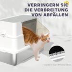 Erdvus katės tualetas iš nerūdijančio plieno su dvigubu įėjimu