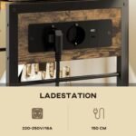 Mobilus spausdintuvo stovas su integruotais elektros ir USB lizdais