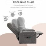 Elektrinis pakeliamas relaksacinis krėslas su masažo ir šildymo funkcija