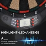 Elektroninė smiginio lenta su automatiniu taškų skaičiavimu ir 26 žaidimais