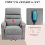 Elektrinis pakeliamas relaksacinis krėslas su masažo ir šildymo funkcija