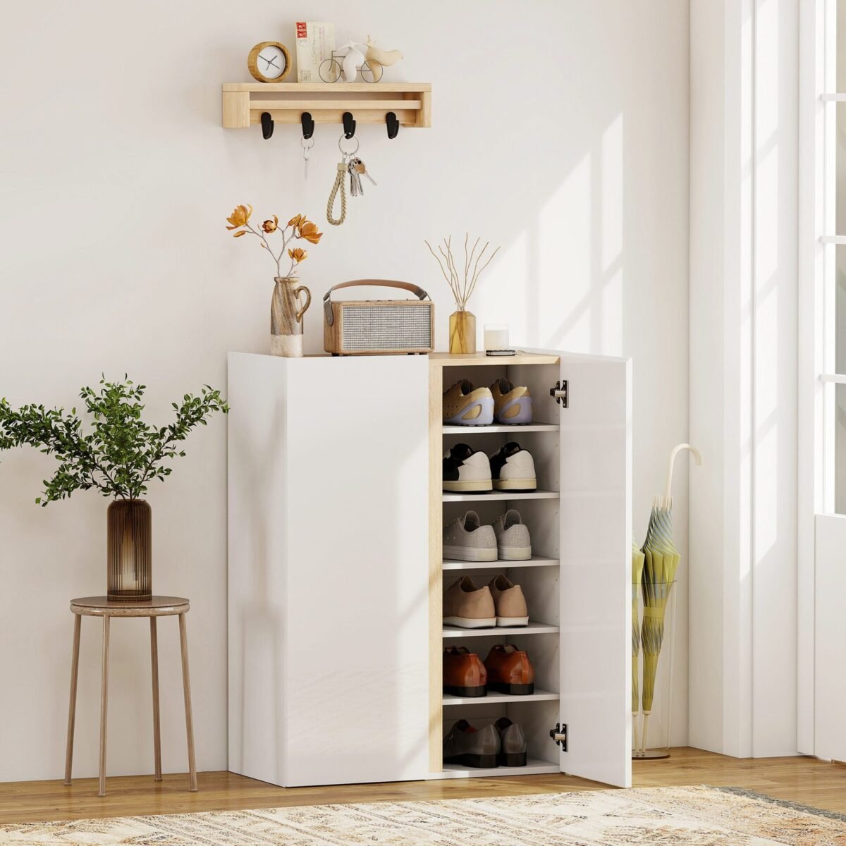 Batų spintelė su švelniu uždarymu talpinanti iki 18 porų