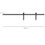 Anglinio plieno slankiojančių durų furnitūros rinkinys 180 cm