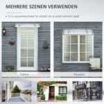 Durų ir langų stogelis iš polikarbonato ir aliuminio 110 x 60 cm