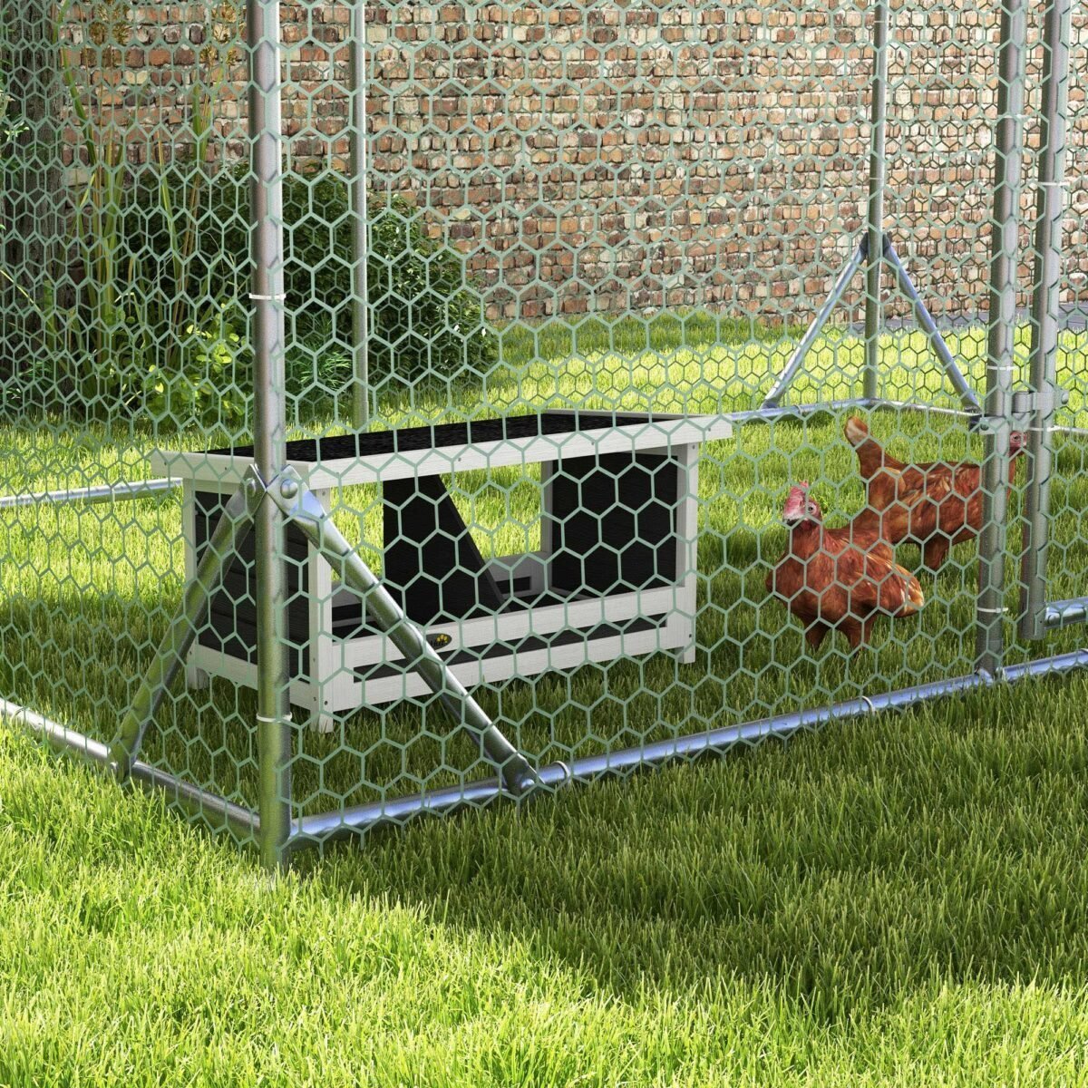 Vištų dėtuvė 2 vištoms su bituminiu stogu