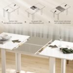 Prailginamas valgomojo stalas 4-6 asmenims