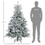 180 cm nedegi Kalėdų eglutė su dirbtiniu sniegu