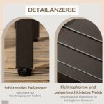 Lauko staliukas su nerūdijančio plieno rėmu ir drenažo angomis