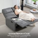 Dvivietė sofa-reklaineris su individualiai reguliuojamais atlošais ir pakojais